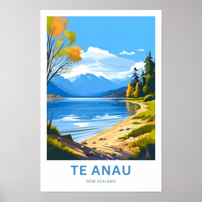 Affiche L'Imprimé Voyage de l'Anau Nouvelle-Zélande (Devant)