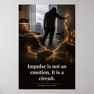 Affiche L'impulsion est un circuit Citation de livre Art