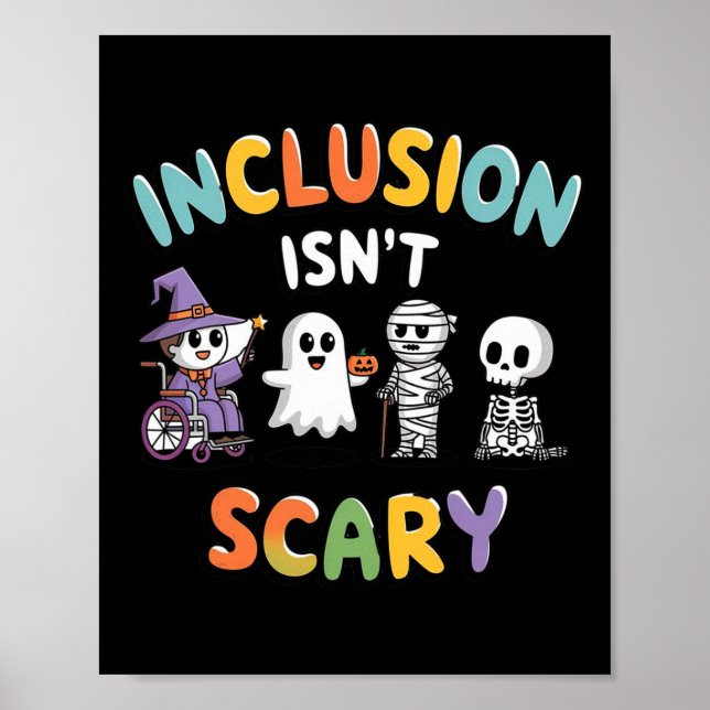 Affiche L'inclusion n'est pas effrayant maman Boo Ghost Ha (Devant)