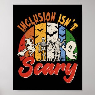 Affiche L'inclusion rétro vintage n'est pas effrayant Boo