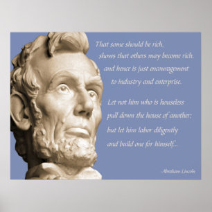 Affiche Lincoln Capitalism Quote