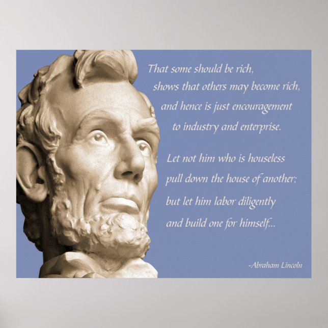 Affiche Lincoln Capitalism Quote (Devant)