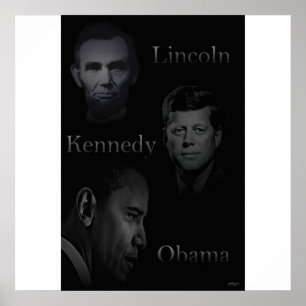 Affiche Lincoln, Kennedy, Obama