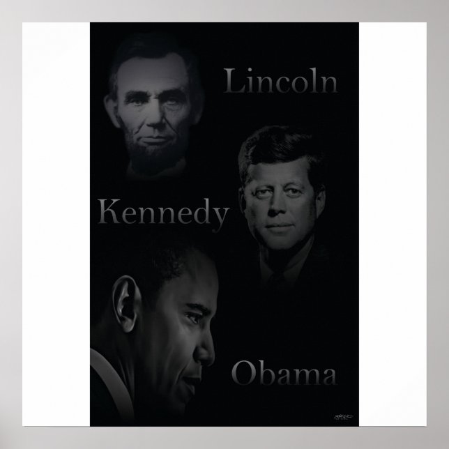 Affiche Lincoln, Kennedy, Obama (Devant)