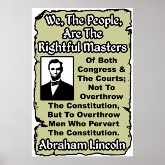 Affiche Lincoln : Nous Le Peuple !