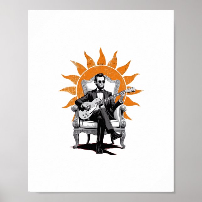 Affiche Lincoln Unplugged – Guitare drôle d'Abraham Lincol (Devant)