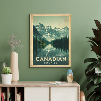 Affiche L'inconnu vous attend – Canadian Rockies vintage 
