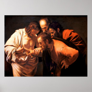 Affiche L'Incrédulité de Saint Thomas par Caravaggio