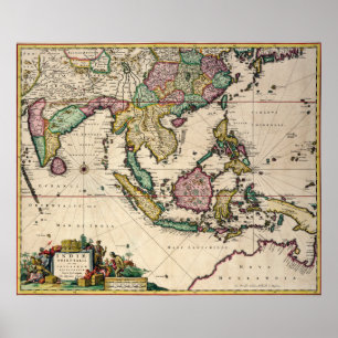 Affiche L'Inde et la Ceylan vers l'Australie