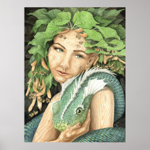 Affiche Linden & lindworm dryad