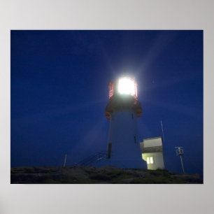Affiche lindesnes fyr, point le plus au sud du nord