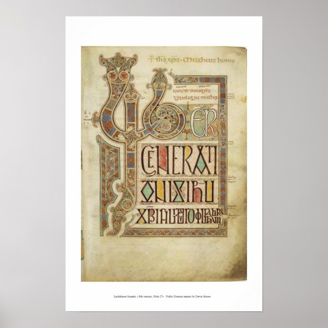 Affiche lindisfarne gospel pg. 27r (Devant)