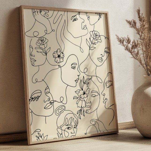 Affiche Line Art Women Illustrations Modern Minimalist  (Créateur téléchargé)