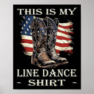 Affiche Line Dance Country Music Line Dancing
