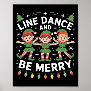 Affiche Line Dance Est L'Esprit De Noël