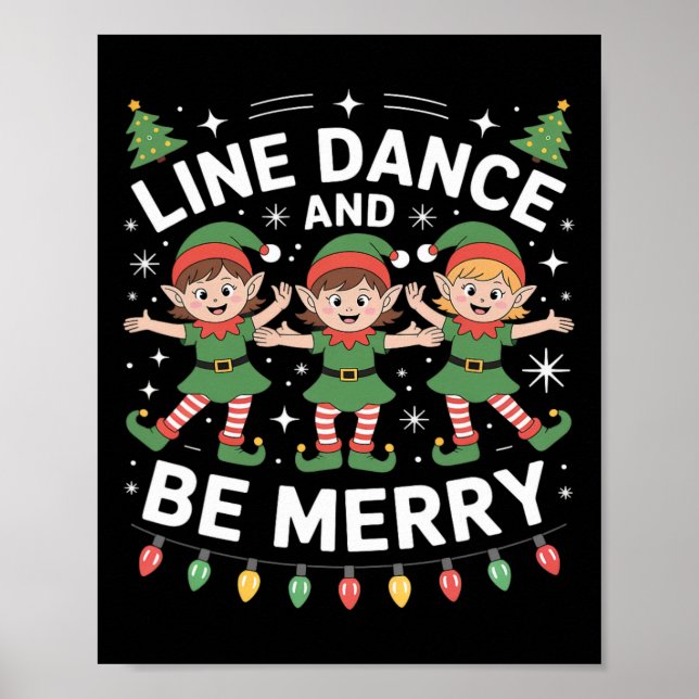 Affiche Line Dance Est L'Esprit De Noël (Devant)