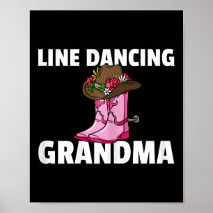 Affiche Line Dance Grandma Country Music Danseuse Danseuse