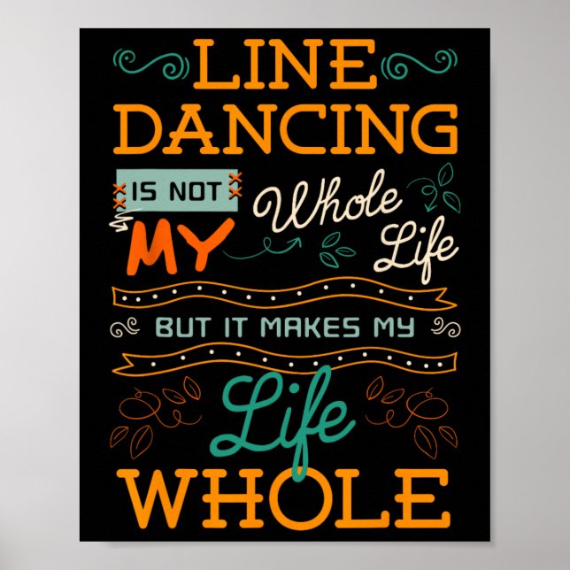 Affiche Line Dancing Chorégraphié Dance Teacher Group Dan (Devant)