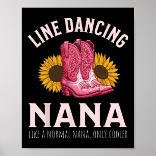 Affiche Line Dancing Grandma Nana Women Country
