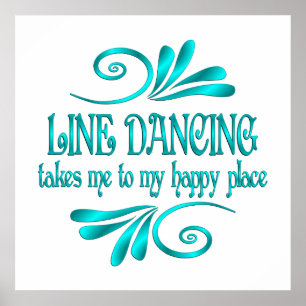 Affiche Line Dancing Happy Place