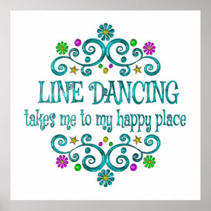 Affiche Line Dancing Happy Place