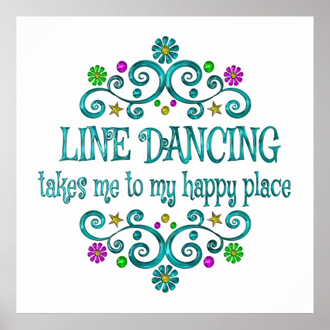 Affiche Line Dancing Happy Place (Devant)