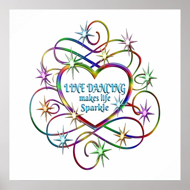 Affiche Line Dancing Makes Life Sparkle (Devant)