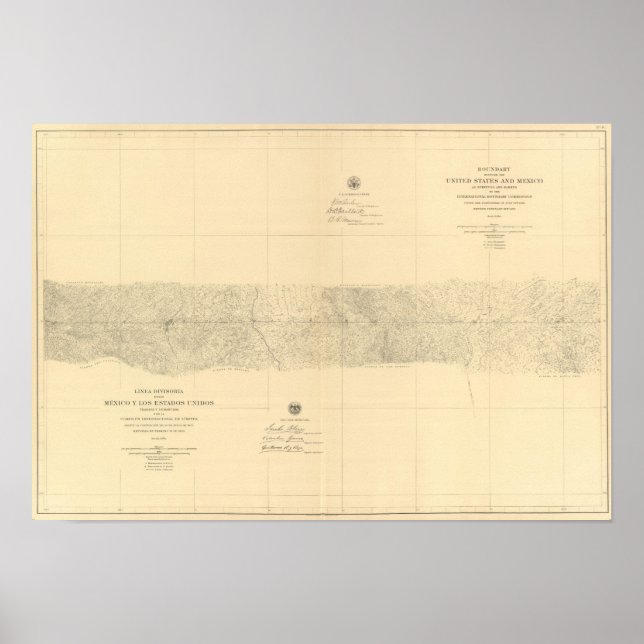 Affiche Linea Divisoria Entre Mexique 8 (Devant)