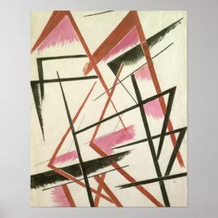 Affiche Linear Construction, c.1921 (gouache on paper)