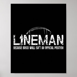 Affiche Lineman de football américain