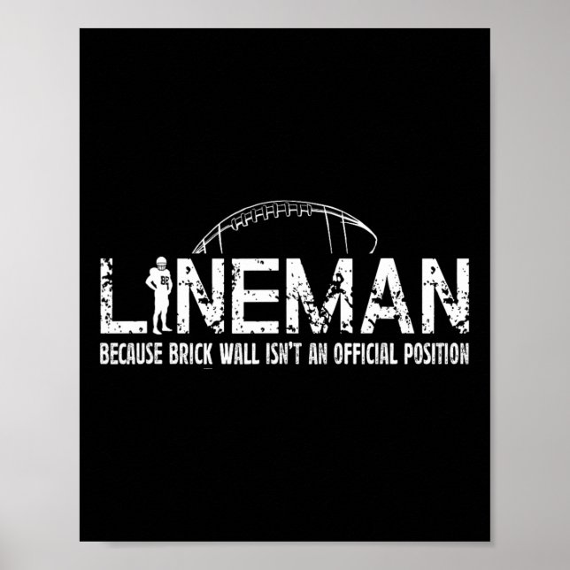 Affiche Lineman de football américain (Devant)