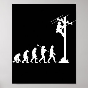 Affiche lineman électricien évolution lineman