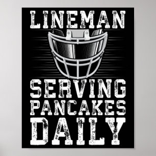 Affiche Lineman Servant Des Pancakes Daily Football Linema
