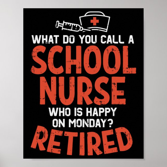 Affiche L'Infirmière De L'École Heureuse Lundi Retraité Dr (Devant)