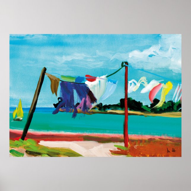 Affiche linge dans la brise (Devant)