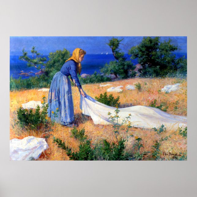 Affiche Linge séchant Elin Danielson-Gambogi 1896 (Devant)