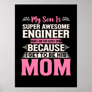 Affiche L'Ingénieur Mon Fils Est Un Ingénieur Super Étonna