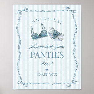 Affiche Lingerie Bleue Enterrement de Vie de Jeune Fille C