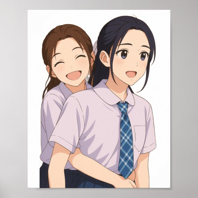 Affiche LingOrm "Série Rien que pour vous" Écolière Anime (Devant)