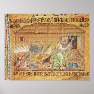 Affiche L'inondation, de l'oreillette, coordonnée de Noé