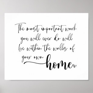 Affiche L'Inspiration de travail la plus importante