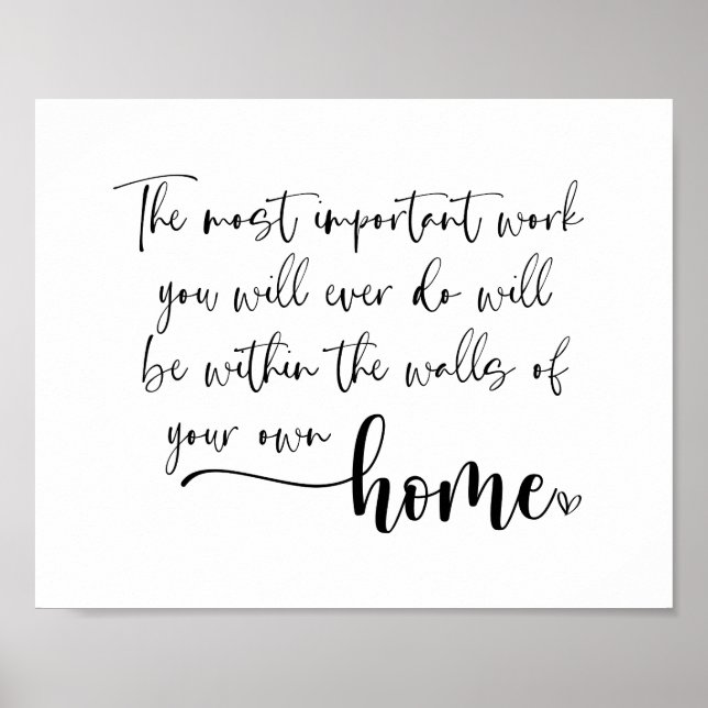 Affiche L'Inspiration de travail la plus importante (Devant)