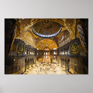 Affiche L'intérieur de Hagia Sophia à Istanbul