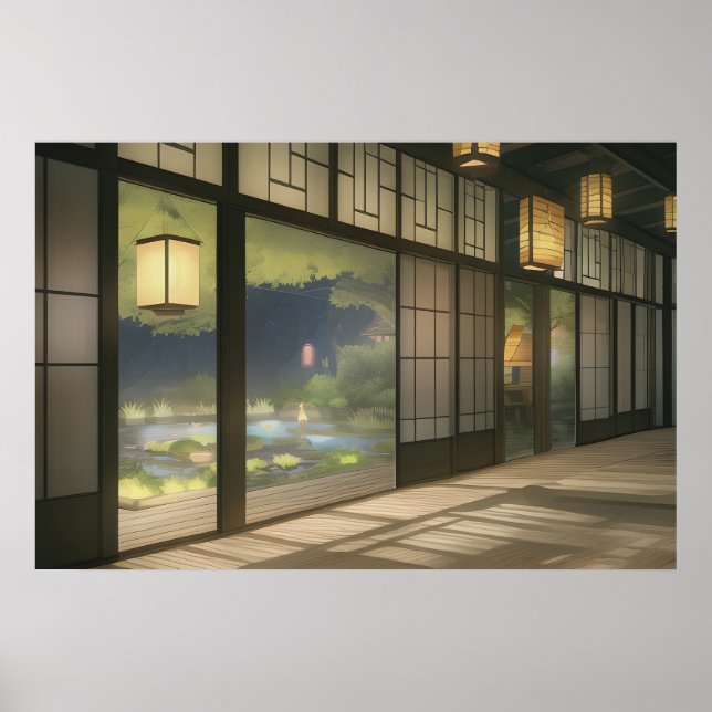 Affiche L'intérieur d'une maison cosy (Devant)