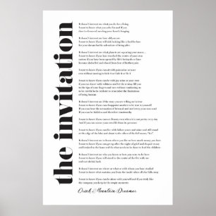 Affiche L'invitation de Oriah Mountain Dreamer