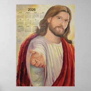 Affiche L'Invitation Divine : Calendrier Jésus 2026