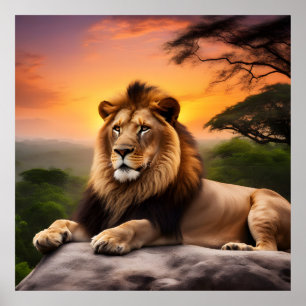 Affiche Lion