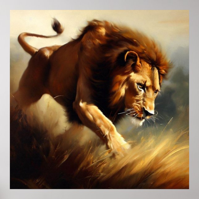 Affiche Lion (12) Chat sauvage (Devant)