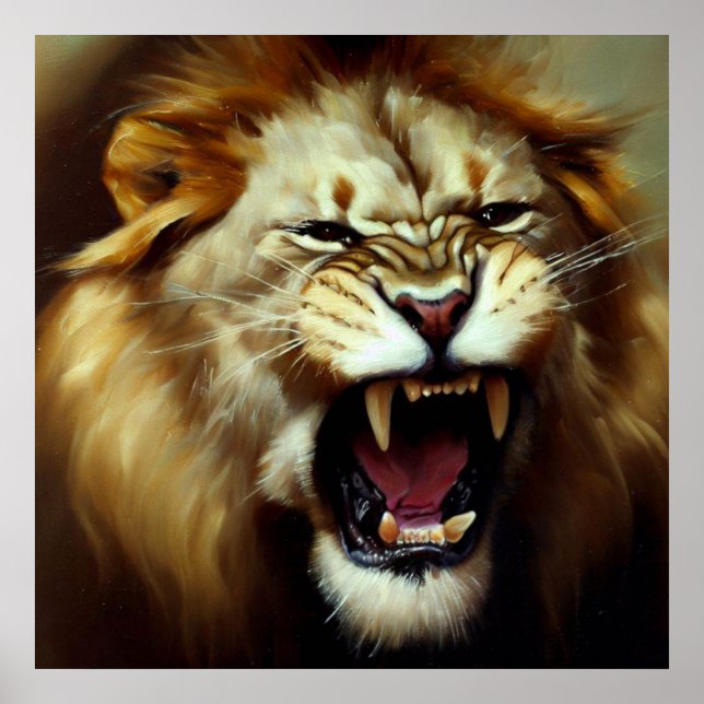 Affiche Lion (9) Chat sauvage (Devant)
