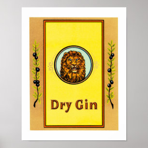 Affiche Lion à grains secs